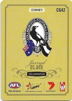 2014 Select AFL Champions - Gold #CG42 Jarryd Blair Back